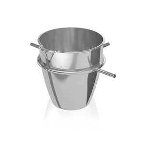 XRF crucible made of Platinum/Gold 95/5, reinforced bottom and rim, 90° XRF crucible made of Platinum/Gold 95/5, reinforced bottom and rim, 90°