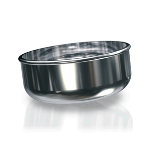 Dish made of Platinum,reinforced rim, without pouring lip, 600 ml