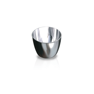 Tiegel aus Platin/Gold 95/5%, weite Form, 12 ml, verstärkter Rand