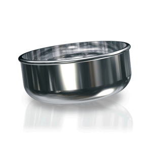 Dish made of Platinum/Gold 95/5%,reinforced rim, without pouring lip, 300 ml