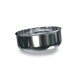 Dish made of Platinum,reinforced rim, without pouring lip, 130 ml