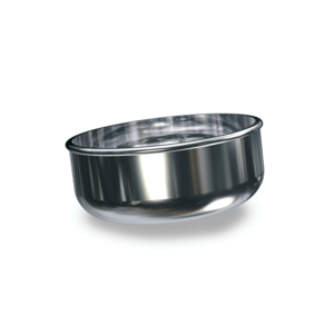 Schale aus Platin, verstärkter Rand, ohne Ausguss, 130 ml